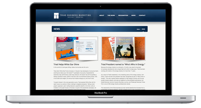 Triad Business Marketing Website